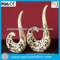 white ivory shaped ceramic thai wedding decorations
